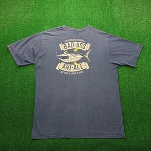 Vintage Crazy Shirts Shirt Mens XL Blue Bad A Ahi Ale Bait Graphic Swordfish